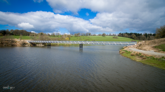 Passerelle Plan d'eau de Haute Vilaine - Saint M'Hervé (35)